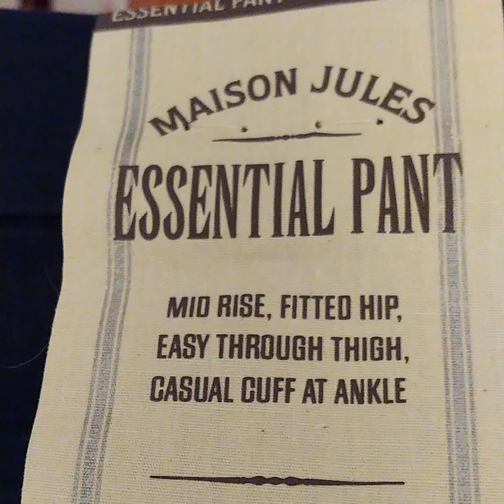 Maison Jules Classic cropped trouser pants, NEW